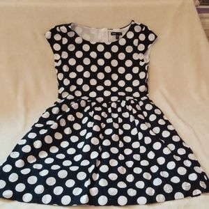GAP KIDS black & white dot dress sz xl